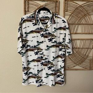 Uniqlo MFA Museum‎ of Fine Arts Boston  Shirt Button Down Edo Ukiyo-e Sz M B24